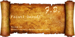 Feistl Dezső névjegykártya